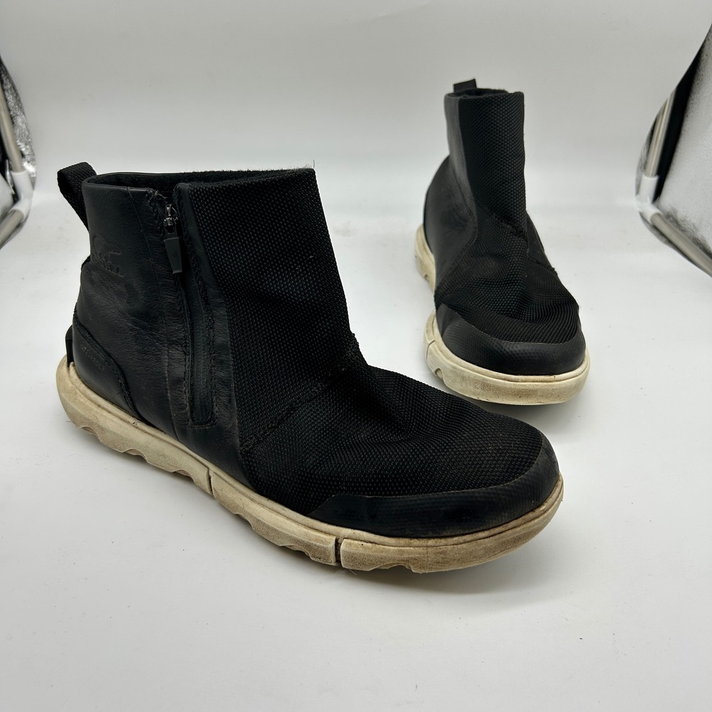Sorel Explorer II Waterproof Boots Black Leather Women's Size 10